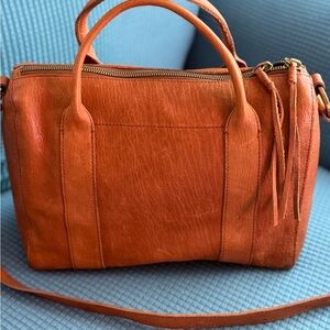 Madewell Burnt Orange Leather Crossbody Bag